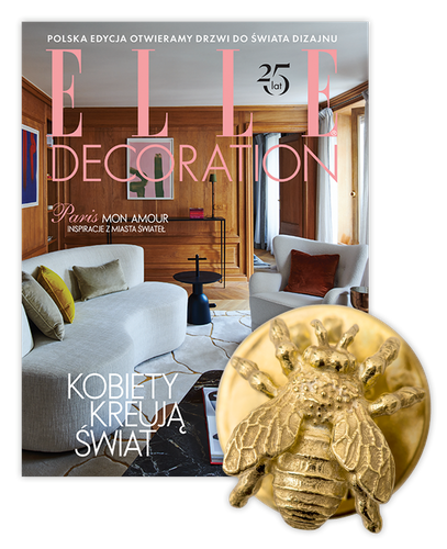 Roczna prenumerata Elle Decoration z PIN PSZCZOŁA OD ANNA SAMKÓW