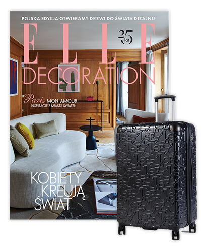 Roczna prenumerata Elle Decoration z dużą walizką ELLE Alors - antracytowa