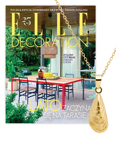 Roczna prenumerata Elle Decoration z Naszyjnikiem Muszelka od ANIA KRUK