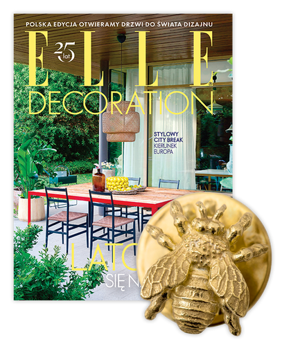 Roczna prenumerata Elle Decoration z PIN PSZCZOŁA OD ANNA SAMKÓW