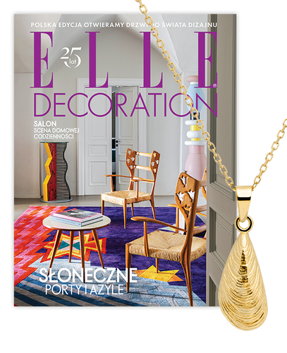 Roczna prenumerata Elle Decoration z Naszyjnikiem Muszelka od ANIA KRUK