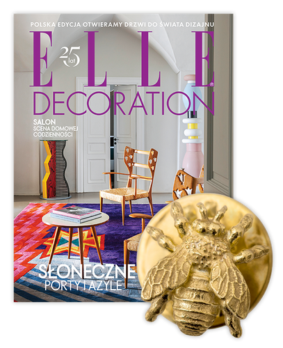Roczna prenumerata Elle Decoration z PIN PSZCZOŁA OD ANNA SAMKÓW