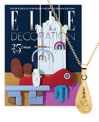 Roczna prenumerata Elle Decoration z Naszyjnikiem Muszelka od ANIA KRUK
