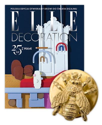 Roczna prenumerata Elle Decoration z PIN PSZCZOŁA OD ANNA SAMKÓW