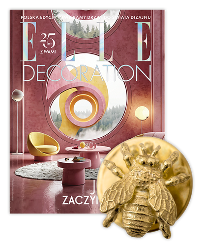 Roczna prenumerata Elle Decoration z PIN PSZCZOŁA OD ANNA SAMKÓW