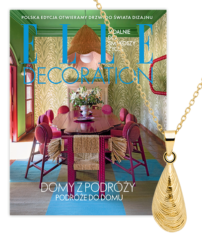 Roczna prenumerata Elle Decoration z Naszyjnikiem Muszelka od ANIA KRUK