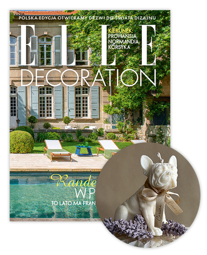 Roczna prenumerata Elle Decoration ze świecą Corina Candles "Buldożek"