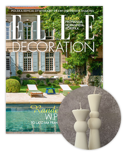 Roczna prenumerata Elle Decoration z kompletem świec Corina Candles Enzo