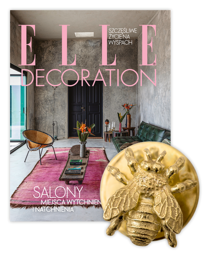 Roczna prenumerata Elle Decoration z PIN PSZCZOŁA OD ANNA SAMKÓW