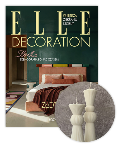 Roczna prenumerata Elle Decoration z kompletem świec Corina Candles Enzo