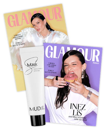Glamour 5/2026 z kosmetykiem od MUDII - maska MUDII (30 ml) 