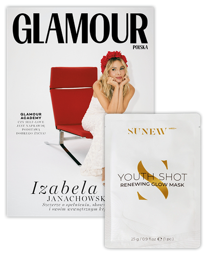 Glamour 5/2025 z maską w płachcie Youth Shot Sunewmed+ 