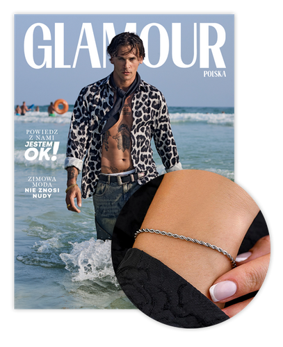 Glamour 12/2025 - 1/2026 z bestsellerową srebrną bransoletką od marki VEZZI