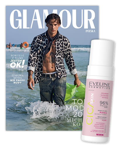 Glamour 12/2025 - 1/2026 z nawilżającą pianką do mycia twarzy od Eveline