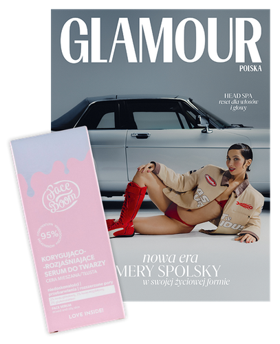 Glamour 4/2026 z kosmetykiem Faceboom - Korygująco-Rozjaśniające Serum do Twarzy