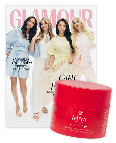 Glamour 9/2026 z kosmetykiem MIYA Maska ujędrniająco-odżywcza z kompleksem wygładzającym 