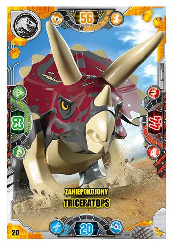 LEGO® Jurassic World™ - Nr 20: Zaniepokojony triceratops