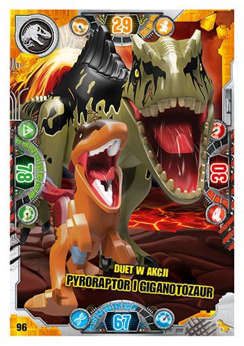 LEGO® Jurassic World™ - Nr 96: Duet w akcji: pyroraptor i giganotozaur