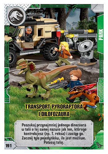 LEGO® Jurassic World™ - Nr 191: Transport pyroraptora i dilofozaura