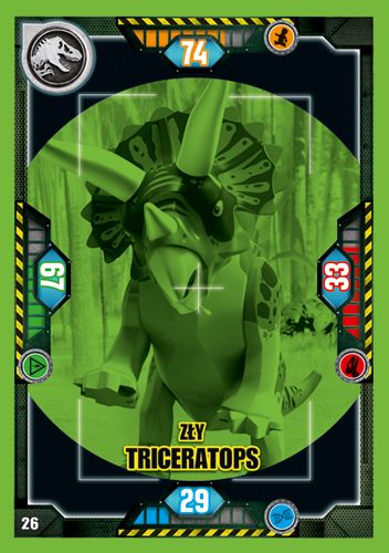 LEGO® Jurassic World™ TCG - Nr 26: Zły triceratops