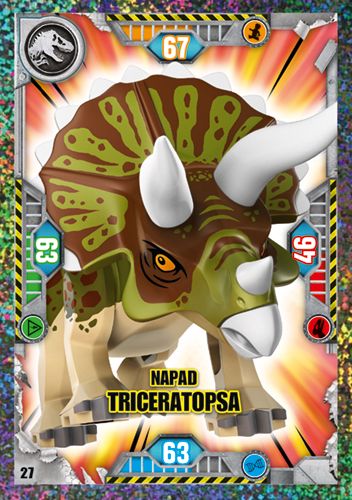 LEGO® Jurassic World™ TCG - Nr 27: Napad triceratopsa