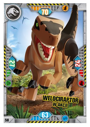 LEGO® Jurassic World™ TCG - Nr 58: Welociraptor w akcji