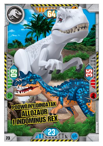 LEGO® Jurassic World™ TCG - Nr 73: Podwójny dinoatak allozaur i  indominus rex