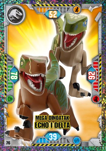 LEGO® Jurassic World™ TCG - Nr 76: Mega dinoatak Echo i Delta