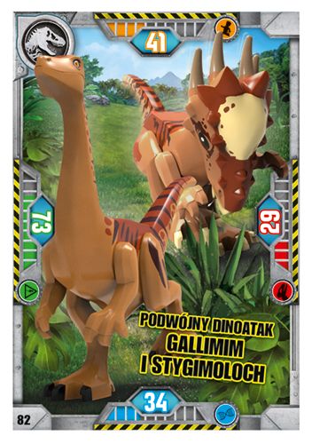 LEGO® Jurassic World™ TCG - Nr 82: Podwójny dinoatak gallimim i stygimoloch