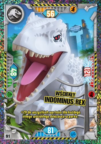 LEGO® Jurassic World™ TCG - Nr 91: Wściekły indominus rex