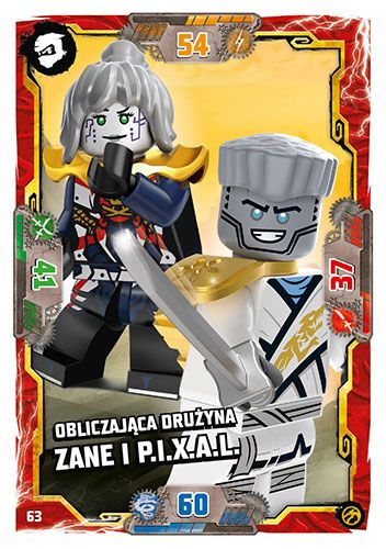 LEGO® NINJAGO® TCG7 - Nr 63: Obliczająca drużyna: Zane i P.I.X.A.L.