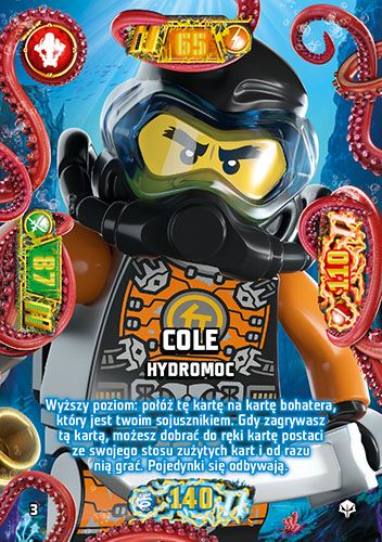 LEGO® NINJAGO® TCG7. Następny Poziom - Nr 3: Cole hydromoc