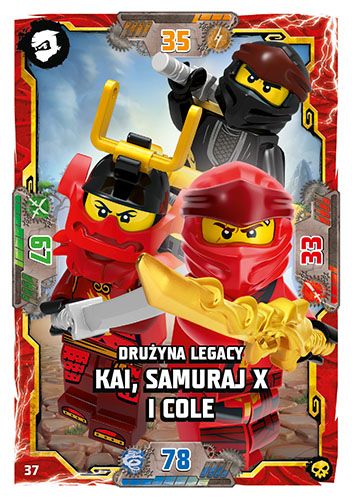 LEGO® NINJAGO® TCG6 - Nr 37: Drużyna Legacy Kai, Samuraj X i Cole