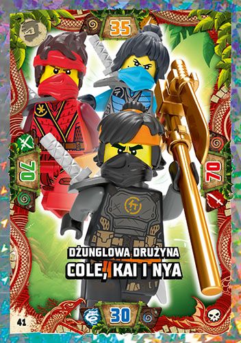LEGO® NINJAGO® TCG6 - Nr 41: Dżunglowa drużyna Cole, Kai i Nya