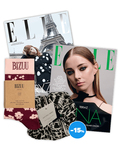 Pakiet Elle 10/23 i Elle 9/23 + gumka do włosów Scrunches i skarpetki BIZUU