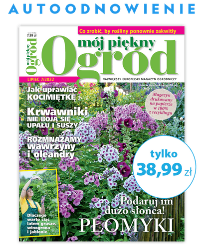 Autoodnawialna półroczna prenumerata magazynu Mój Piękny Ogród