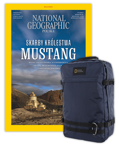 Plecak HYBRID Navy z roczną prenumeratą National Geographic