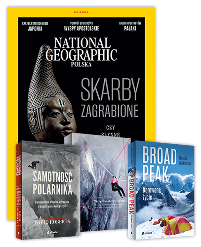 Pakiet trzech książek z roczną prenumeratą National Geographic