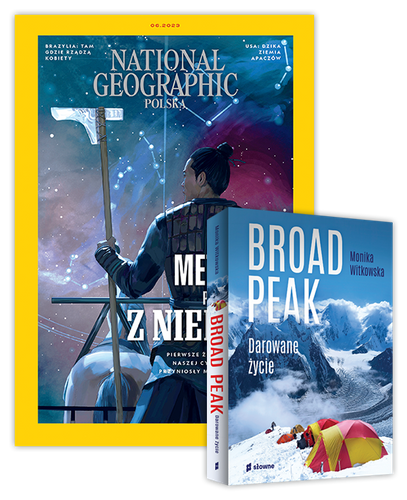 Roczna prenumerata National Geographic z prezentem – książką Broad Peak. Darowane Życie.