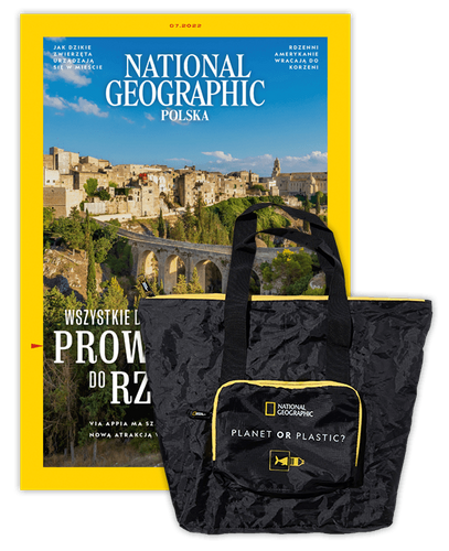Roczna prenumerata National Geographic + składana torba 'Planet or Plastic'