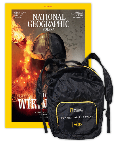 Roczna prenumerata National Geographic + rozkładany plecak 'Planet or Plastic'