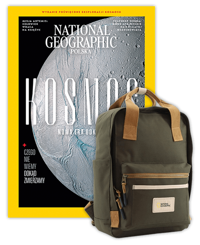 Roczna prenumerata National Geographic z plecakiem NG LEGEND LARGE w kolorze Khaki