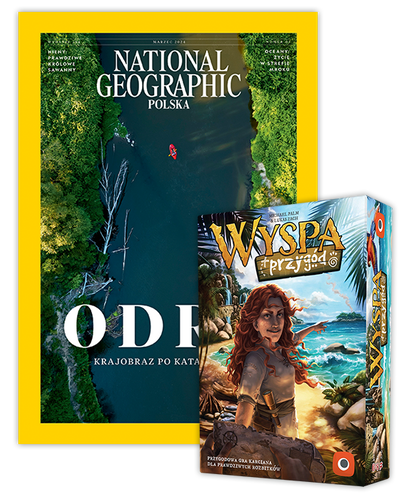 Roczna prenumerata National Geographic z grą karcianą Wyspa przygód