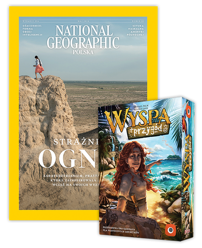 Roczna prenumerata National Geographic z grą karcianą Wyspa przygód