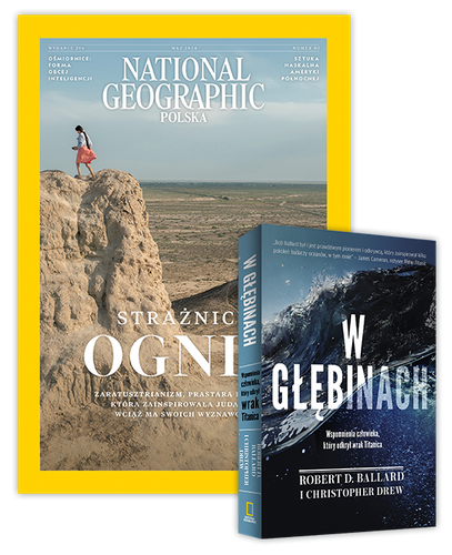 Roczna prenumerata National Geographic z książką "W głębinach. Wspomnienia człowieka, który odkrył wrak Titanica"