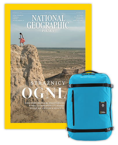 Roczna prenumerata National Geographic z małym plecakiem-torbą turkusowy NG OCEAN (poj. 23 l.)