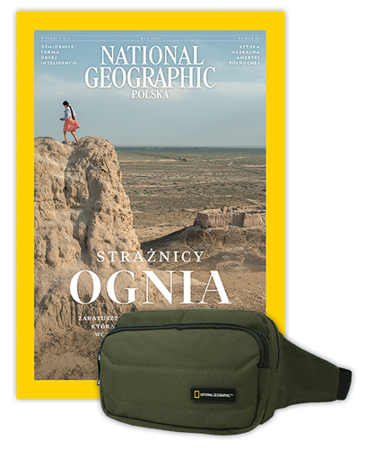 Roczna prenumerata National Geographic z torbą biodrową NG PRO 718 KHAKI