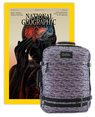 Roczna prenumerata National Geographic z plecakiem/torbą podręczną NG HYBRID 11801 FALE MORSKIE
