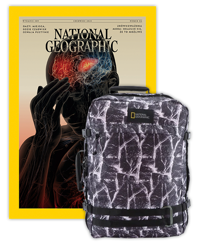 Roczna prenumerata National Geographic z plecakiem/torbą podręczną NG HYBRID 11801 CRACKED PRINT
