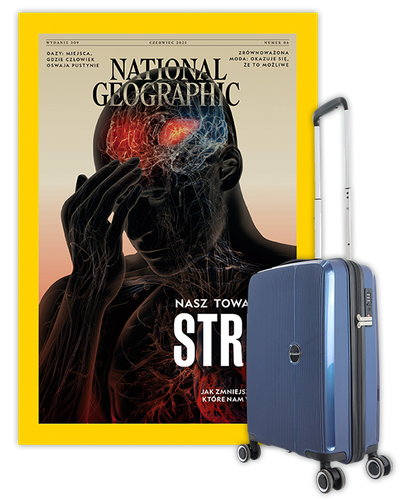 National Geographic 6/2025 z Walizką kabinową SAXOLINE Holiday Expres S navy